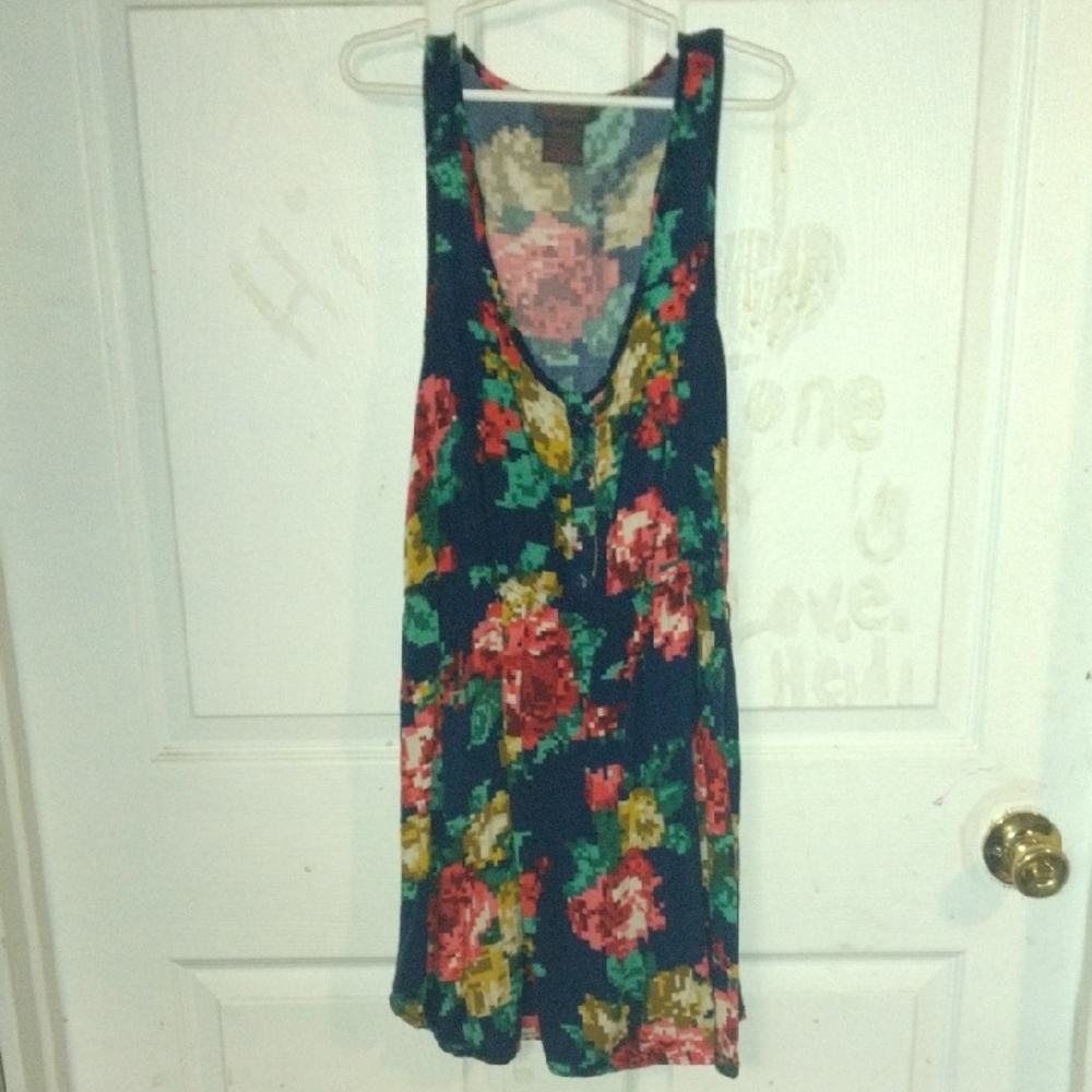 Fire Los Angeles Multicolor Pixel Dress